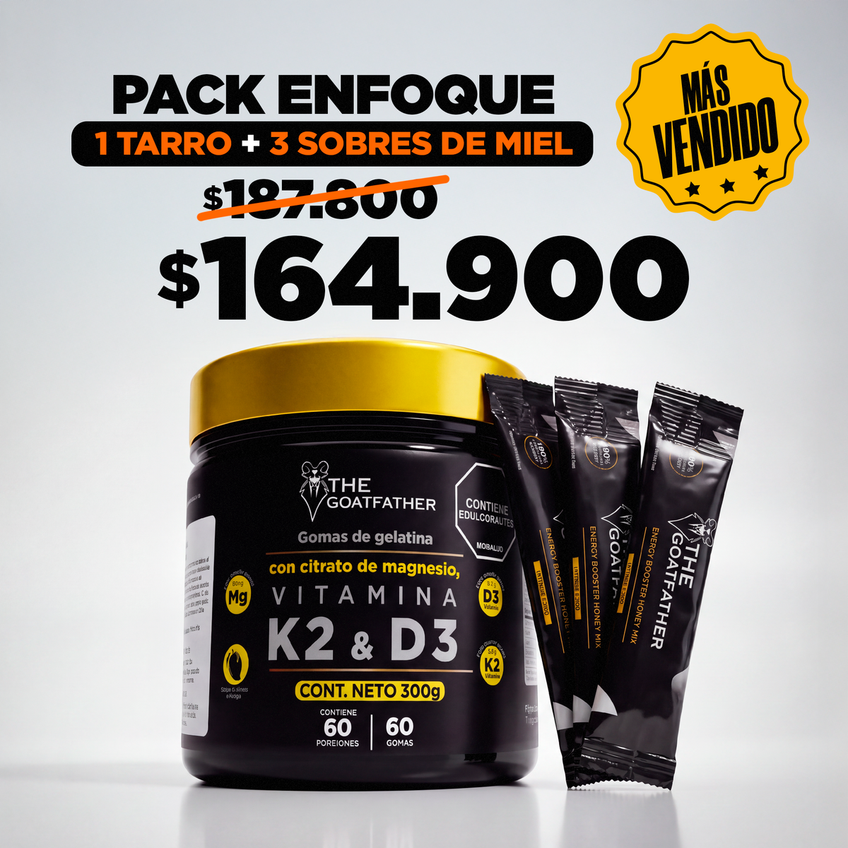 Combo Gomitas de K2 y D3 + Miel Funcional